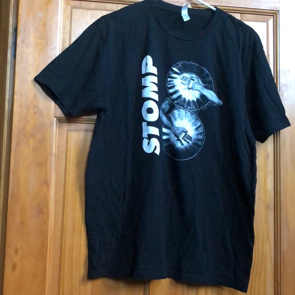 Authentic STOMP Show Graphics Short Sleeve Black Tee Shirt Top Adult Large L - Picture 1 of 6